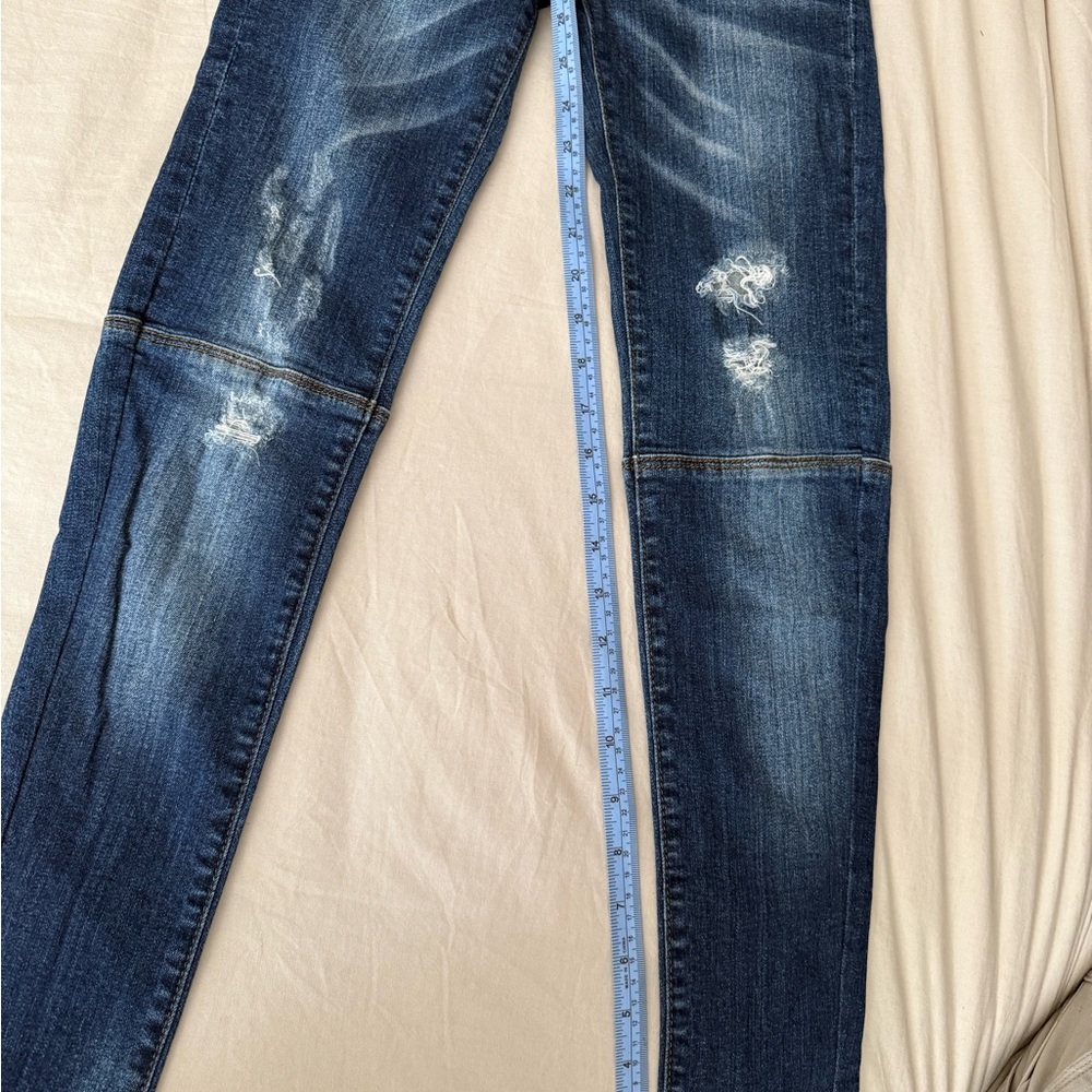 DSQUARED2 Midnight Blue Distressed Skinny Jeans